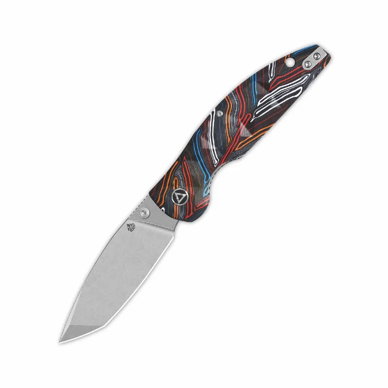 UV-protective hiking scarf-QSP Turtle Punk Pocket Knife 14C28N Blade Colorful G10 Handle