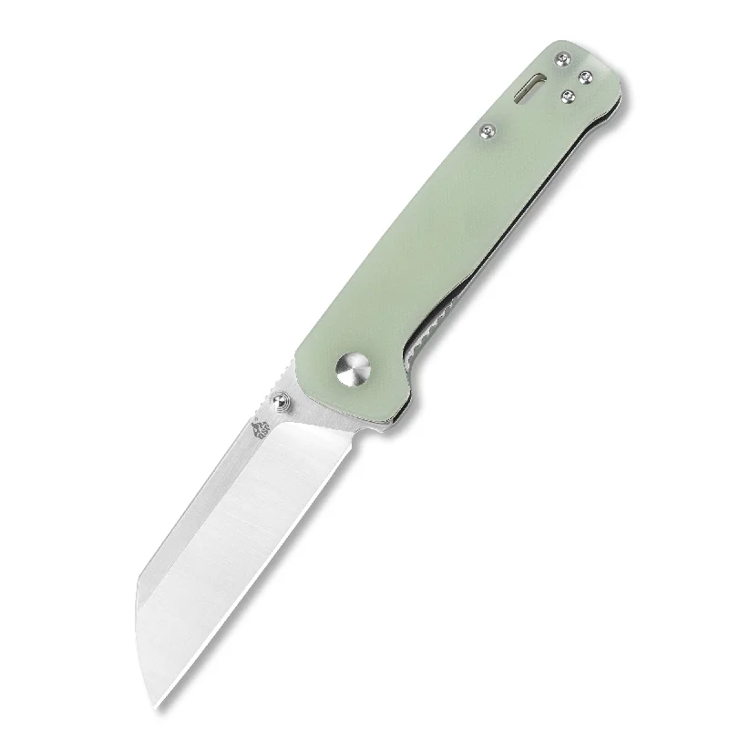 Reflective hiking tape-QSP Penguin Liner Lock Pocket Knife Folding Knives D2 Blade Jade G10 Handle