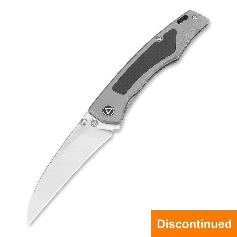 Solar-powered camping stove-QSP Songbird Pocket Knife CPM S35VN blade Titanium Handle with Carbon Fiber Inlay