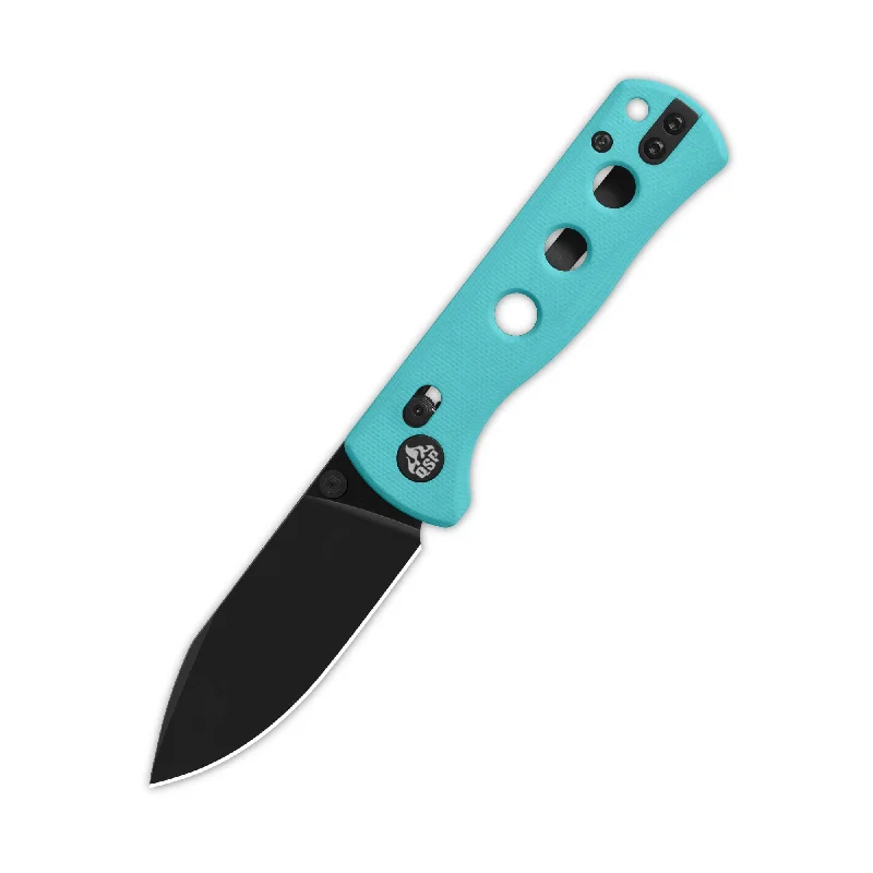 All-terrain hiking shoes-QSP Canary Glyde Lock Pocket Knife 14C28N Blade Tiffany Blue G10 Handle