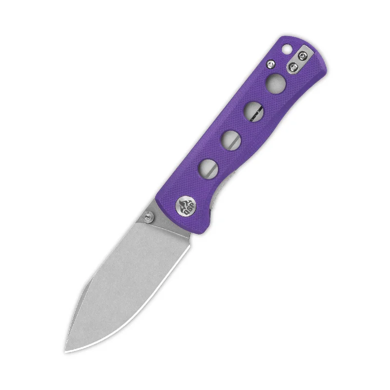 Compact survival kit camping-QSP Canary Folder Liner Lock Pocket Knife 14C28N Blade Purple G10 Handle