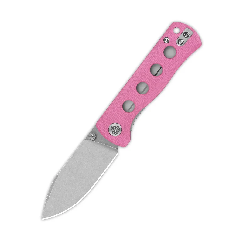 Windproof tent fabric-QSP Canary Folder Liner Lock Pocket Knife 14C28N Blade  Pink G10 Handle