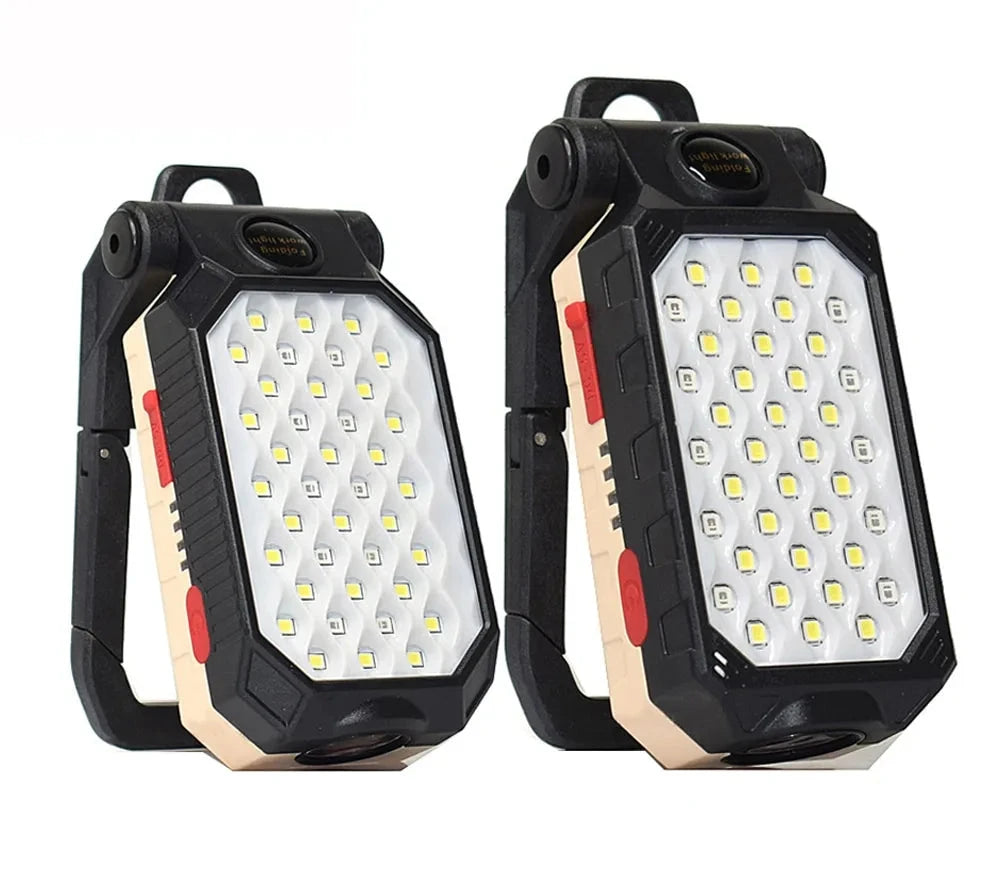 Durable trekking vest-High Power LED Flashlight Rechargeable COB Work Light Adjustable Waterproof Camping Lantern Magnet With Power Display