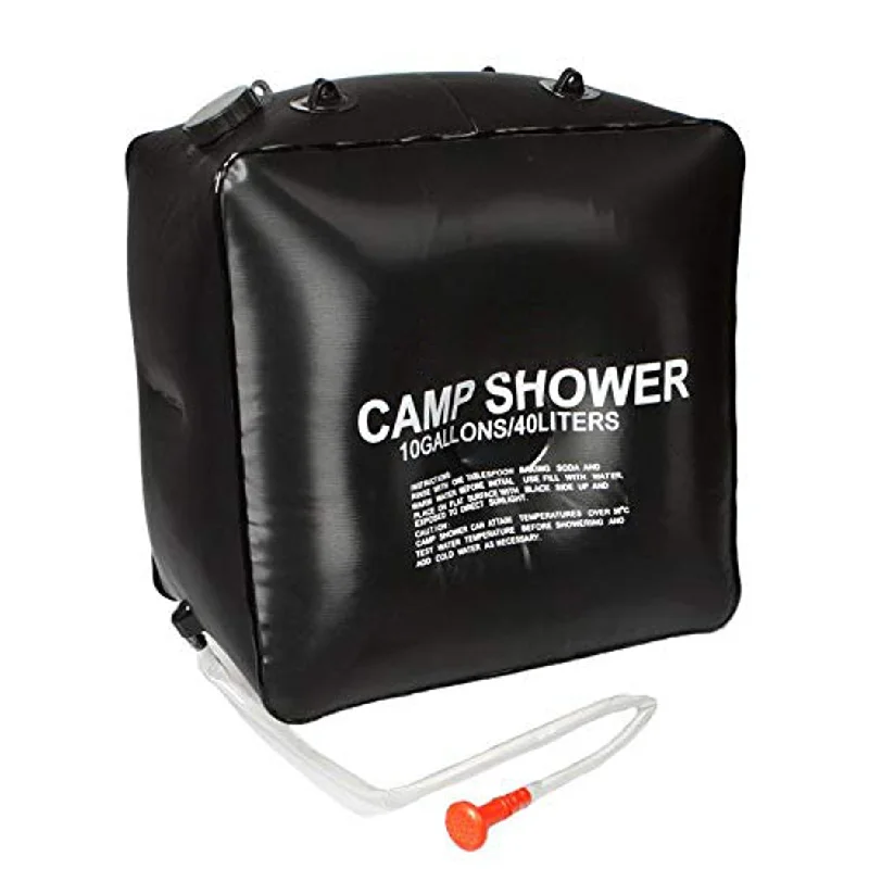 Compact emergency hiking kit-Solar Camping Shower Bag 10 gallons/40L Solar Heating Temperature