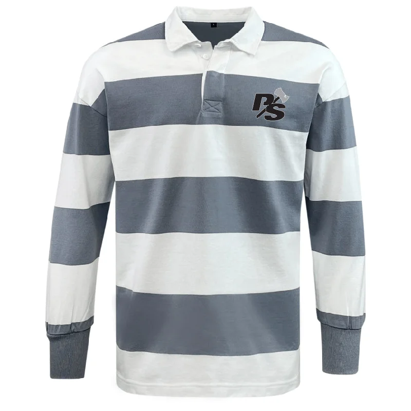 High-capacity camping bottle-Puget Sound Rugby Classic Long Sleeve Hooped Rugby Jersey