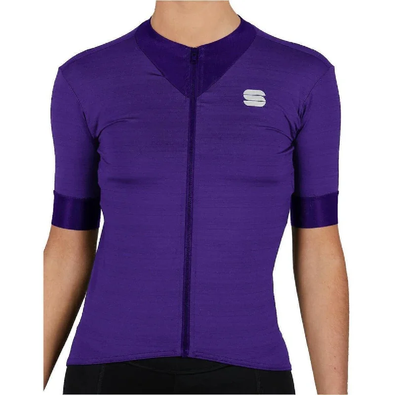 Windproof camping tarp-Sportful Kelly Short Sleeve Womens Cycling Jersey - Purple