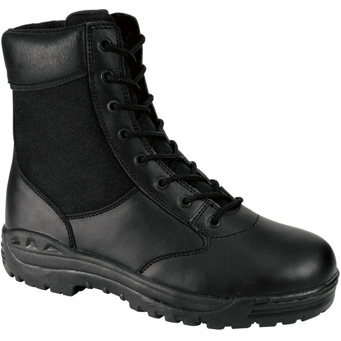 Reflective hiking tape-Black - Rust-Proof Military Forced Entry Boots - Leather 8 in.