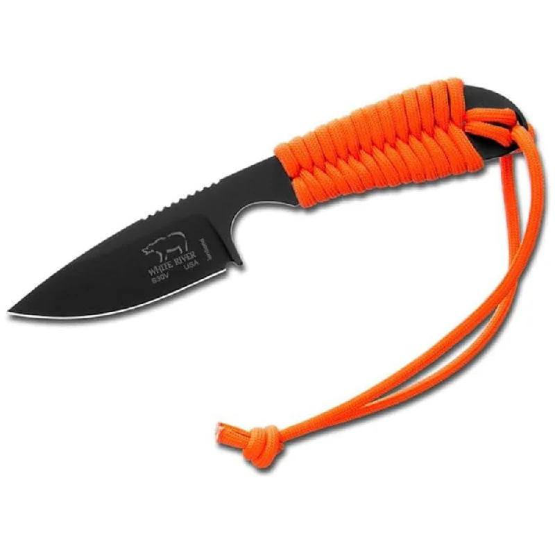 Non-slip camping mat-White River Orange Paracord Handle Black Backpacker Ionbond Fixed Blade Knife - WRM1-POR-CBI