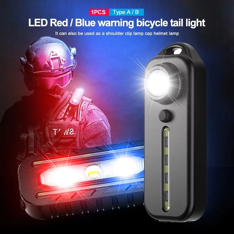 Insulated trekking mug-Mini LED Flashlight USB Rechargeable Bike Light Portable Pocket Flashlight Keychain Lamp Bicycle Taillight Flash Warning Light