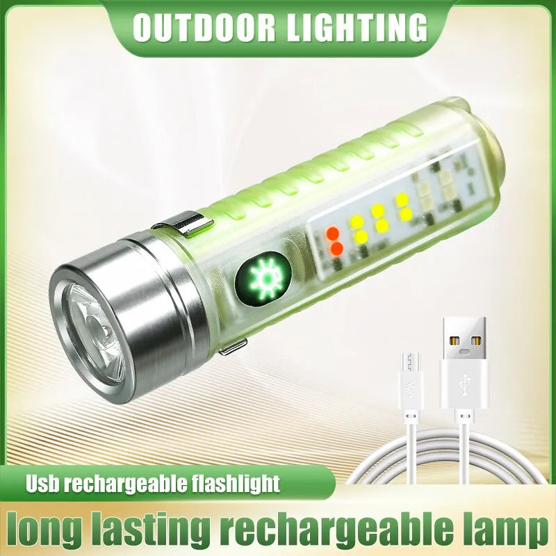 Portable camping lamp-Super Bright L2 LED Flashlight Fixed Focus Lighting White Red Blue Purple Multi Color Lights Fishing Searching Camping Lantern