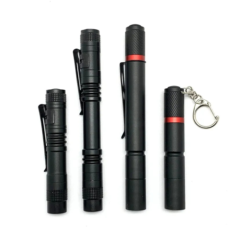 Quick-setup camping shelter-Mini Portable LED Flashlight  AAA Dry Battery Super Bright Waterproof With Pen Clip Light Emergency,  Outdoor Camping