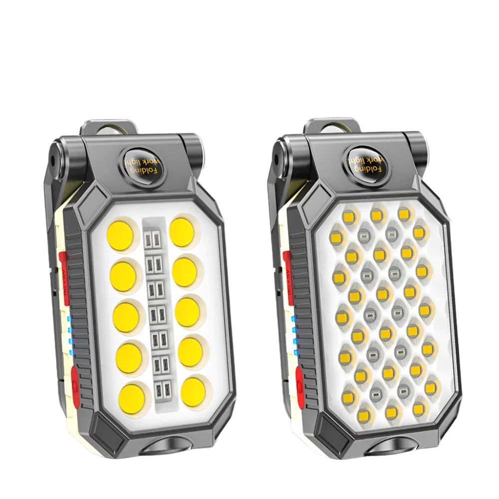 Lightweight camping lantern-ZHIYU LED COB Work Light Portable Rechargeable Flashlight Magnetic Waterproof Camping Lantern Magnet Design with Power Display