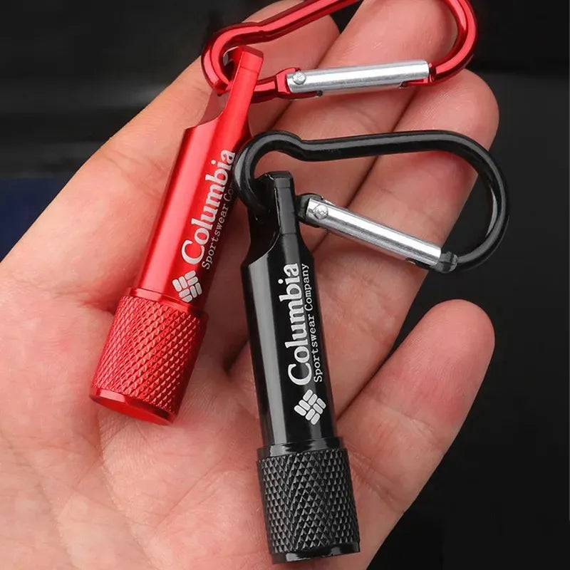 Solar-powered hiking light-Mini Torch Keychain Pendant with battery Portable Small Light led flashlight Car Key Chain Pendant Key Ring mini flashlights