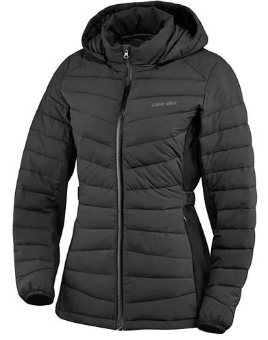 Heavy-duty hiking tarp-Can-Am Women's Puffer Hooded Jacket