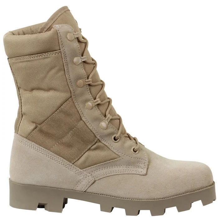 Quick-dry hiking pants-Desert Tan - Panama Sole Military Speedlace Jungle Boots - Leather 8 in.