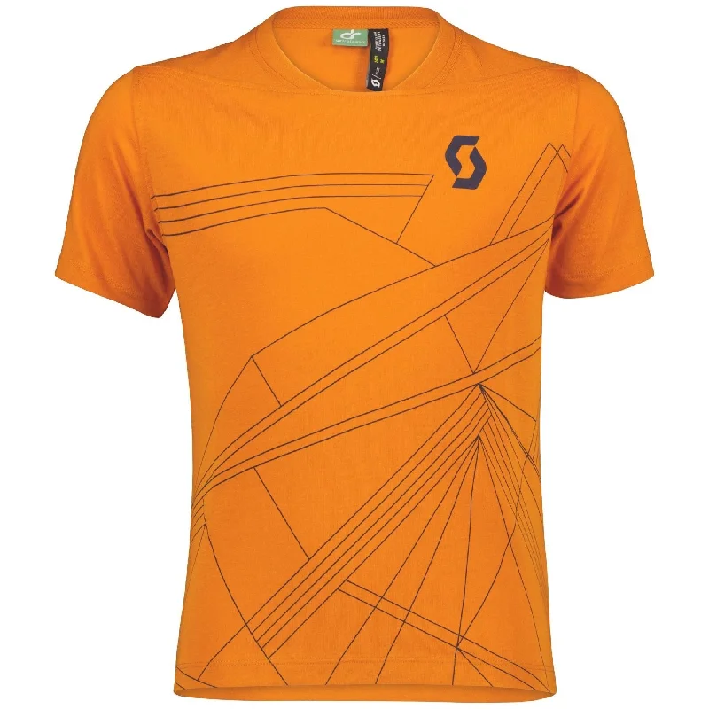 Lightweight hiking kettle-Scott Trail 10 Dri Junior Short Sleeve Cycling Jersey - Orange