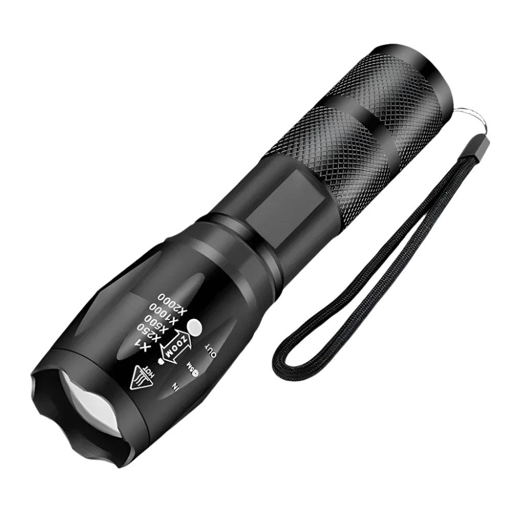 Insulated camping bottle-High Power Led Flashlights Camping Torch 5 Lighting Modes Aluminum Alloy Zoomable Light Waterproof Material Use 3 AAA Batteries