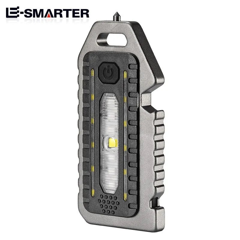 Lightweight hiking raincoat-Keychain Flashlights Mini Led Light Selfdefense Whistle Multifunctional Portable Rechargeable 10W Built In Battery For Outdoor