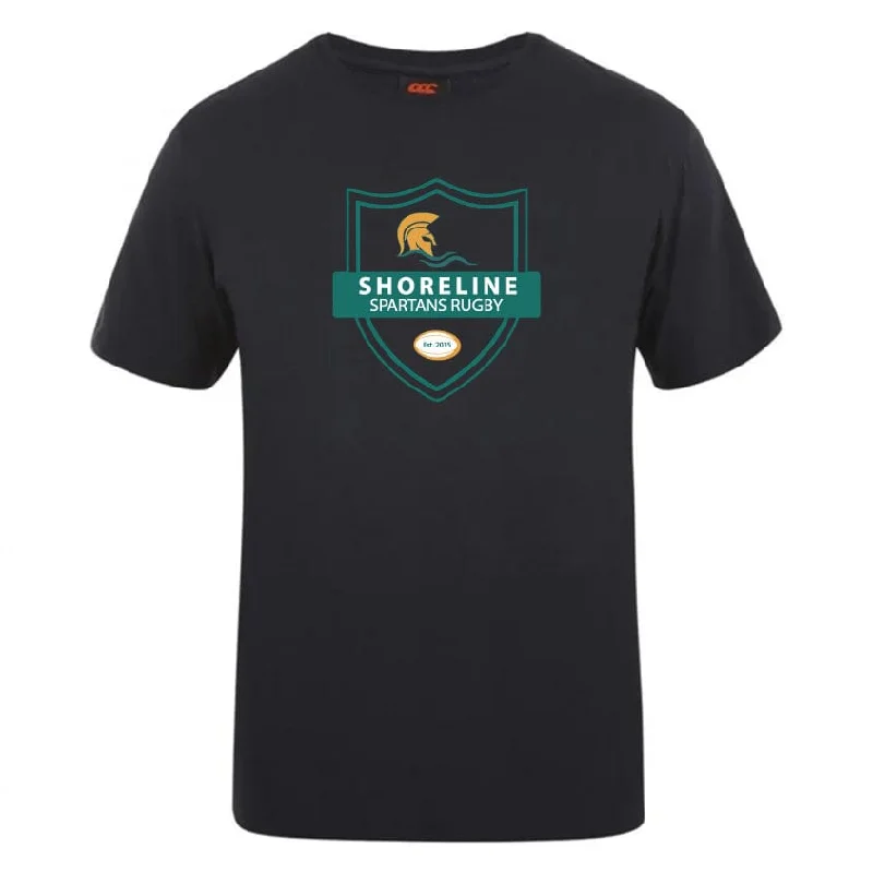 Heavy-duty camping cooler-Shoreline Spartans Club Plain Tee by Canterbury