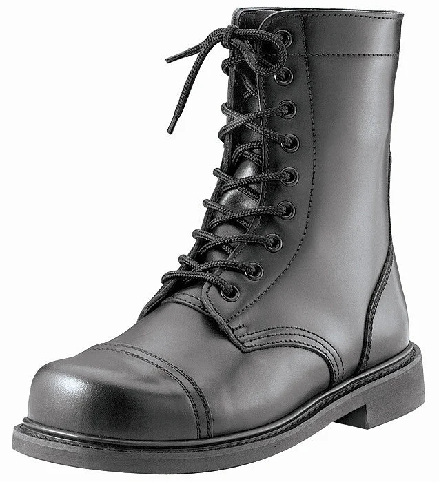 All-weather hiking pad-Black - Oil Resistant Military Combat Boots - Leather 9 in.