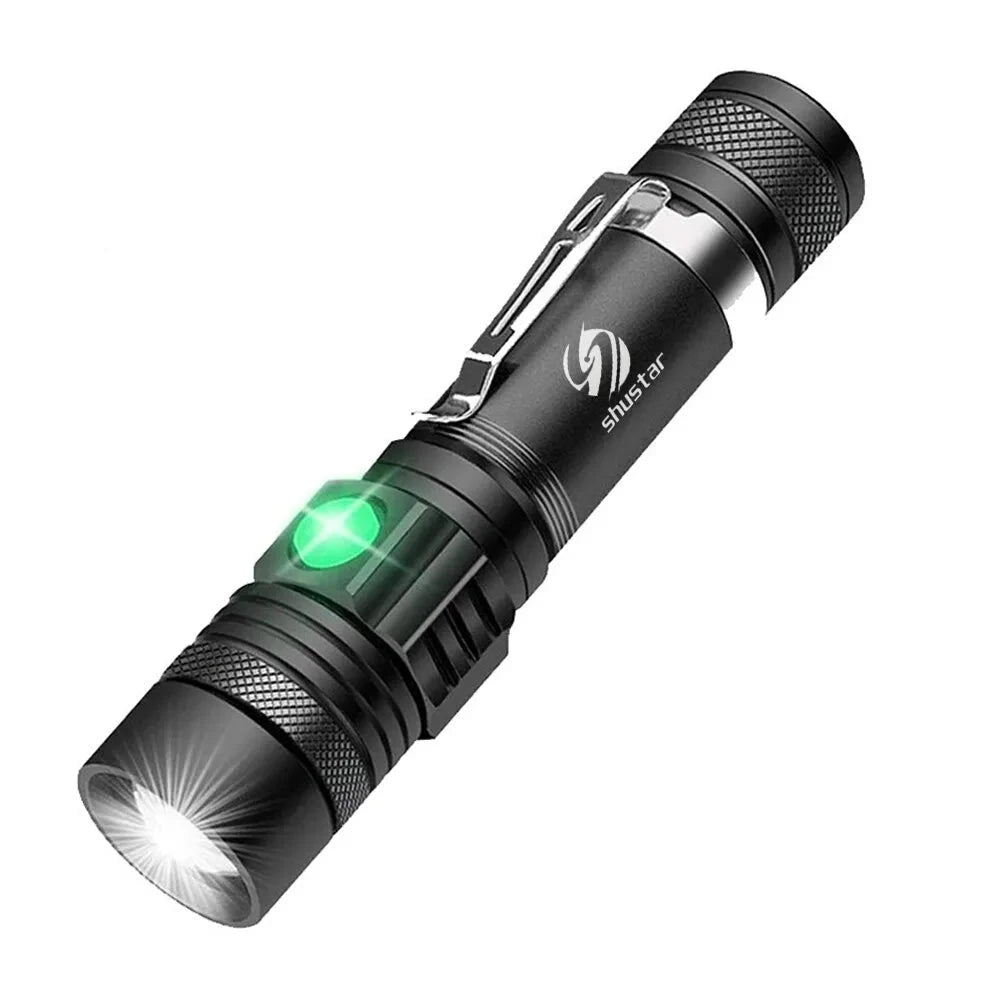 Anti-bug hiking pants-High Power Led Flashlights Zoomable Camping Torch With T6 LED Lamp Beads Waterproof 4 Lighting Modes Multi Function USB Charger