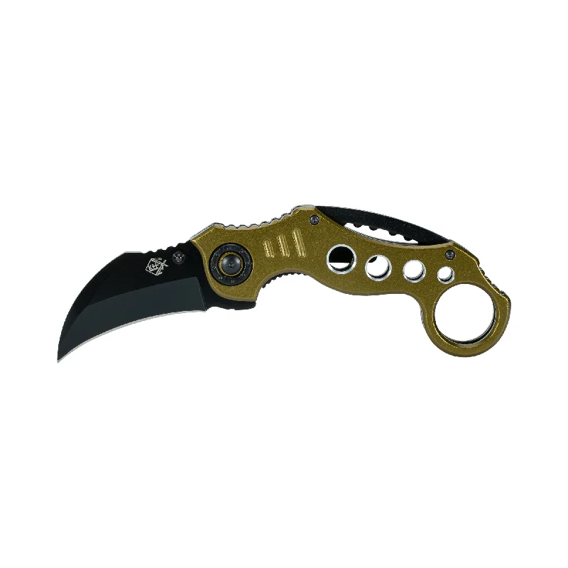 Insulated sleeping mat-karambit knife green