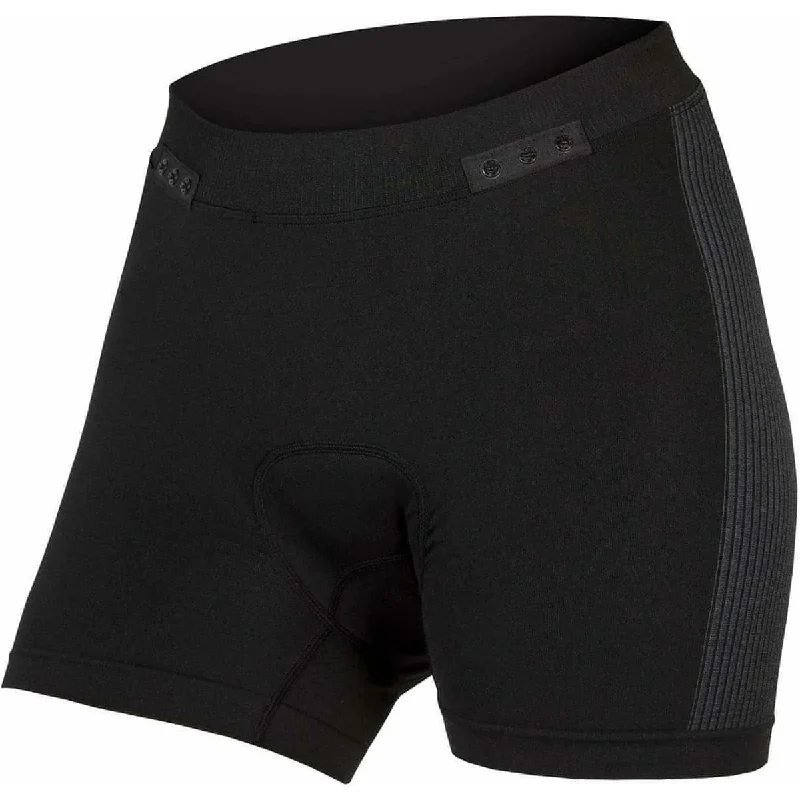 Insulated camping mug-Endura Engineered Padded Womens Boxer Short With ClickFast - Black