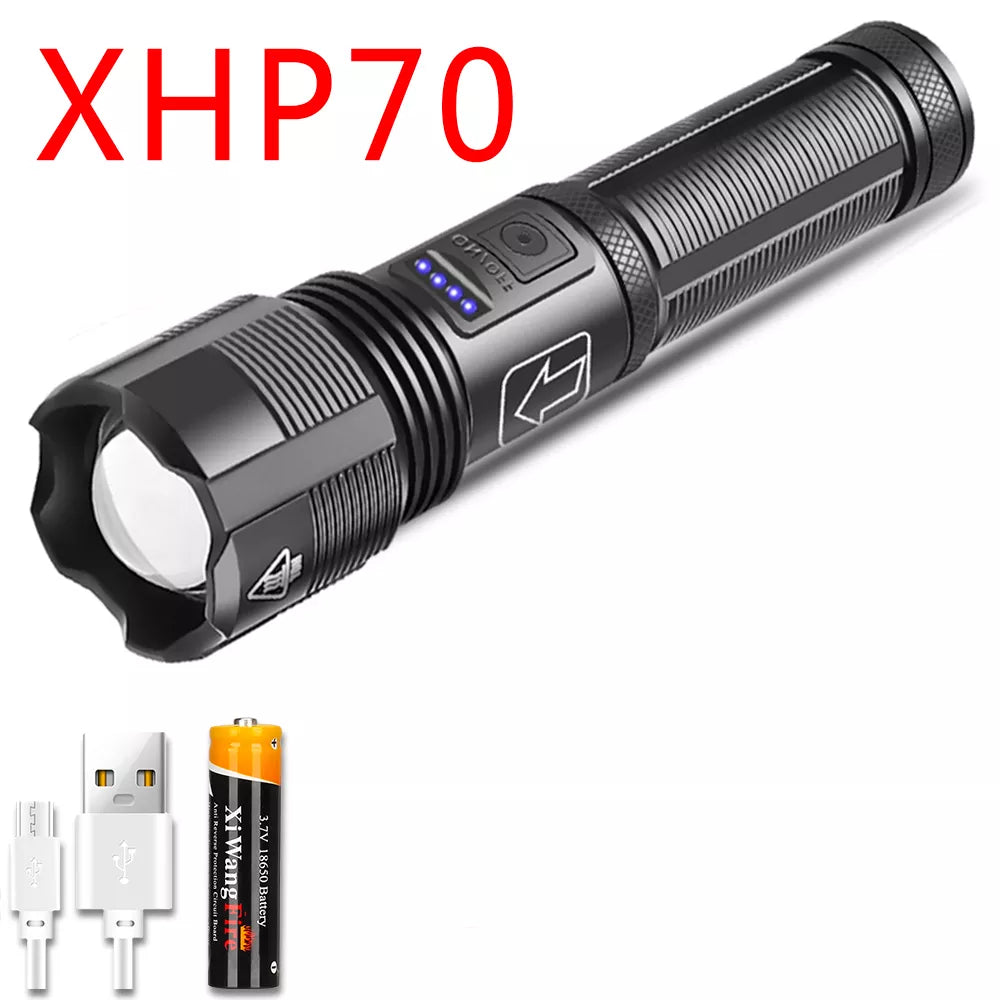 Anti-fatigue hiking insoles-4 Core Led Flashlight Aluminum Alloy XHP70.2 XHP50.2 Tactical Hunting Torch Usb Rechargeable Zoomable Lantern 18650 AAA Battery