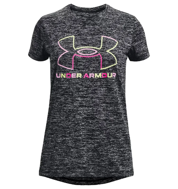 All-weather trekking pad-Under Armour Girls' Tech™ Big Logo Twist Short Sleeve Tee