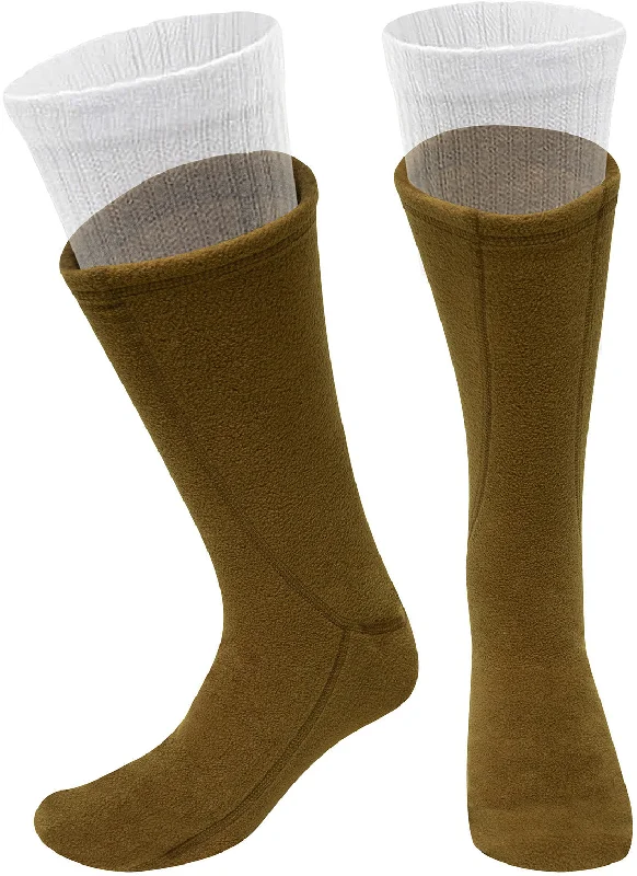 Anti-fatigue camping shoes-Coyote Brown Polar Fleece Boot Liners