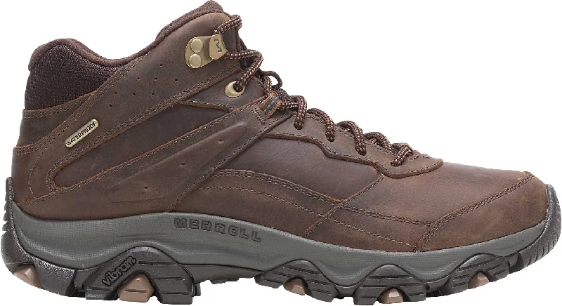 Heavy-duty tent pegs-Merrell Moab Adventure 3 Mid Waterproof Mens Walking Boots - Brown