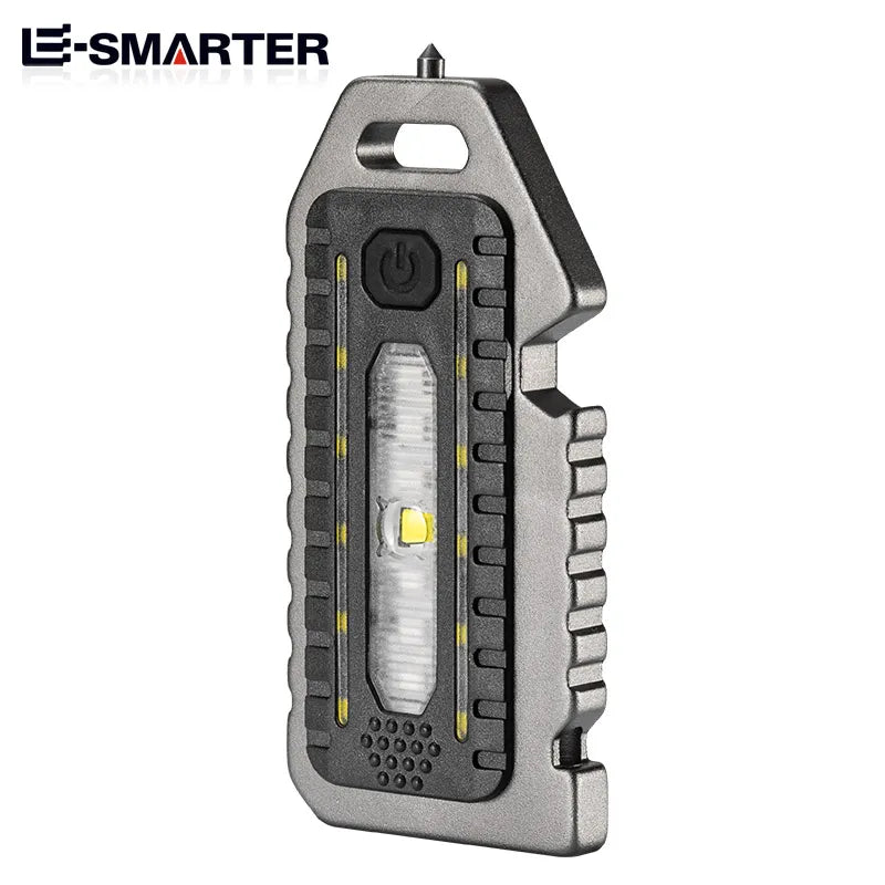 Portable camping torch-Keychain Flashlights Mini Led Light Selfdefense Whistle Multifunctional Portable Rechargeable 10W Built In Battery For Outdoor