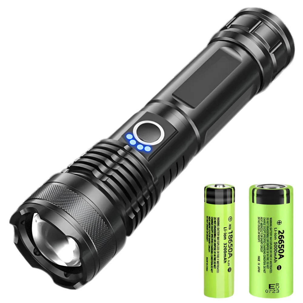 High-capacity hydration pack-USB Rechargeable LED Flashlights High Lumens Super Bright Tactical Handheld Flash Light Zoomable,Waterproof  Emergency Lantern