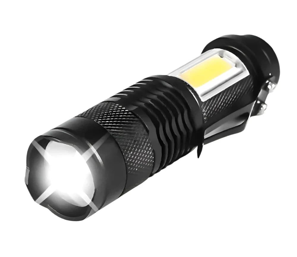 Insulated camping blanket-Mini Portable Q5 Led  Flashlight Built In Battery Zoom Torch COB Lamp 2000 Lumens Adjustable Pen Light Waterproof for Outdoor