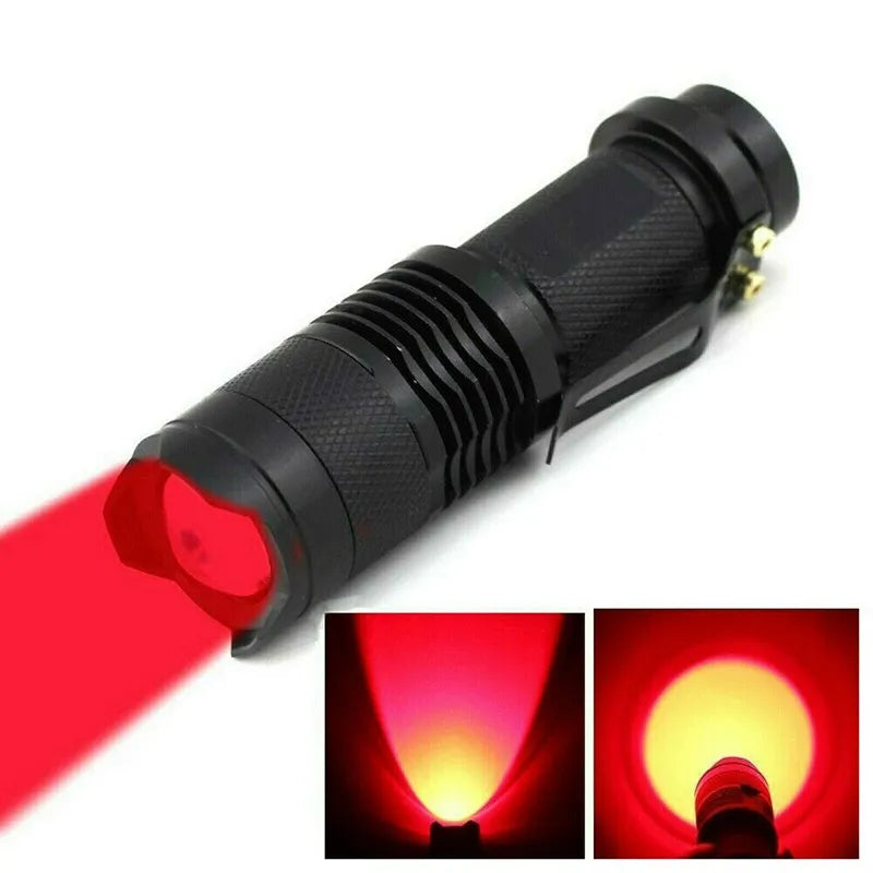 Padded trekking socks-LED 670nM Red Beam Light Flashlight edc Torch Lamp Lantern Against Deteriorating Eyesight Powerful Tactical Hunting Flashlight