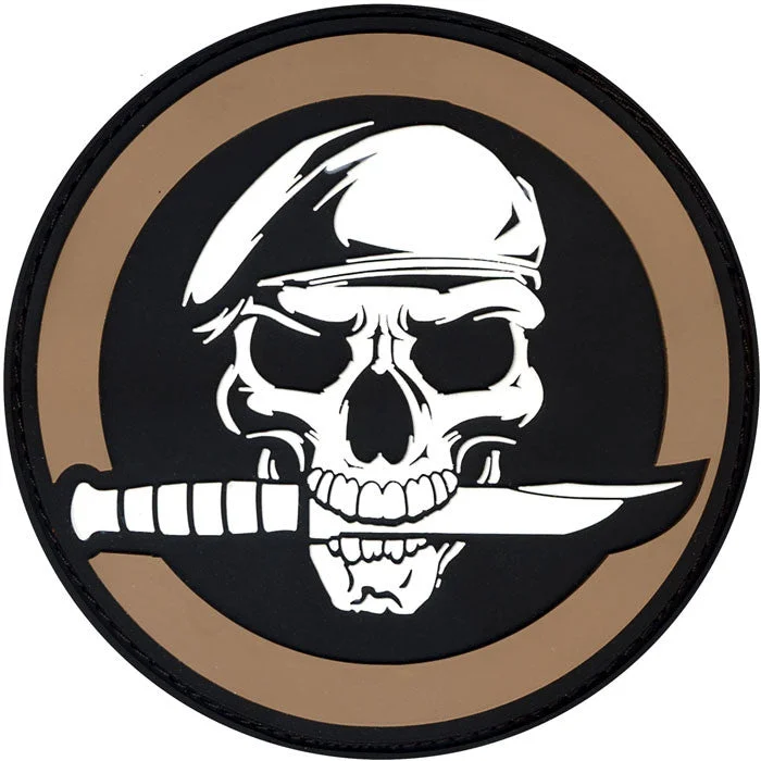 Solar-powered camping light-Black   Brown - Military Skull & Knife Morale Patch