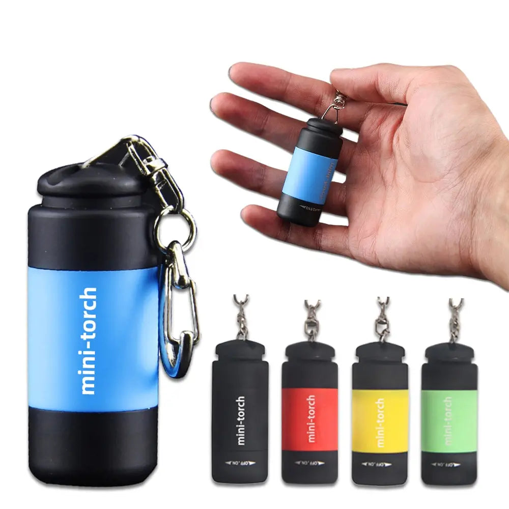 Waterproof hiking socks-MINI USB Rechargeable Flashlight Keychain Torch Finger Light Camping Light Suitable for Doctor Reading Outdoor