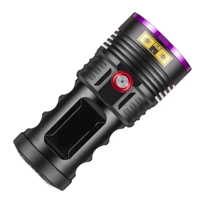 Weatherproof camping tarp-120W UV Flashlight Rechargeable Waterproof 18650 Purple Light Blacklights UltraViolet Light Torch For Pet Urine Stains Detector