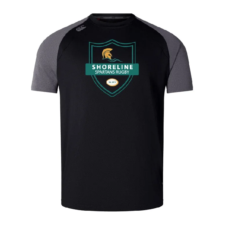 Durable hiking boots-Shoreline Spartans Elite Training Tee by Canterbury