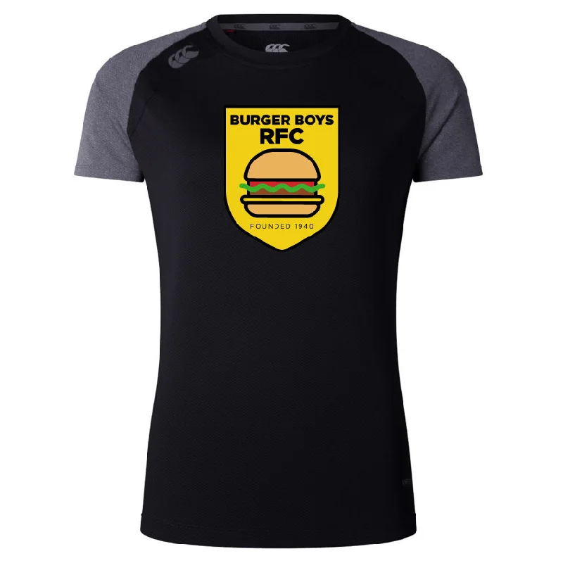 Durable hiking vest-Burger Boys RFC Women's Elite Training Tee by Canterbury