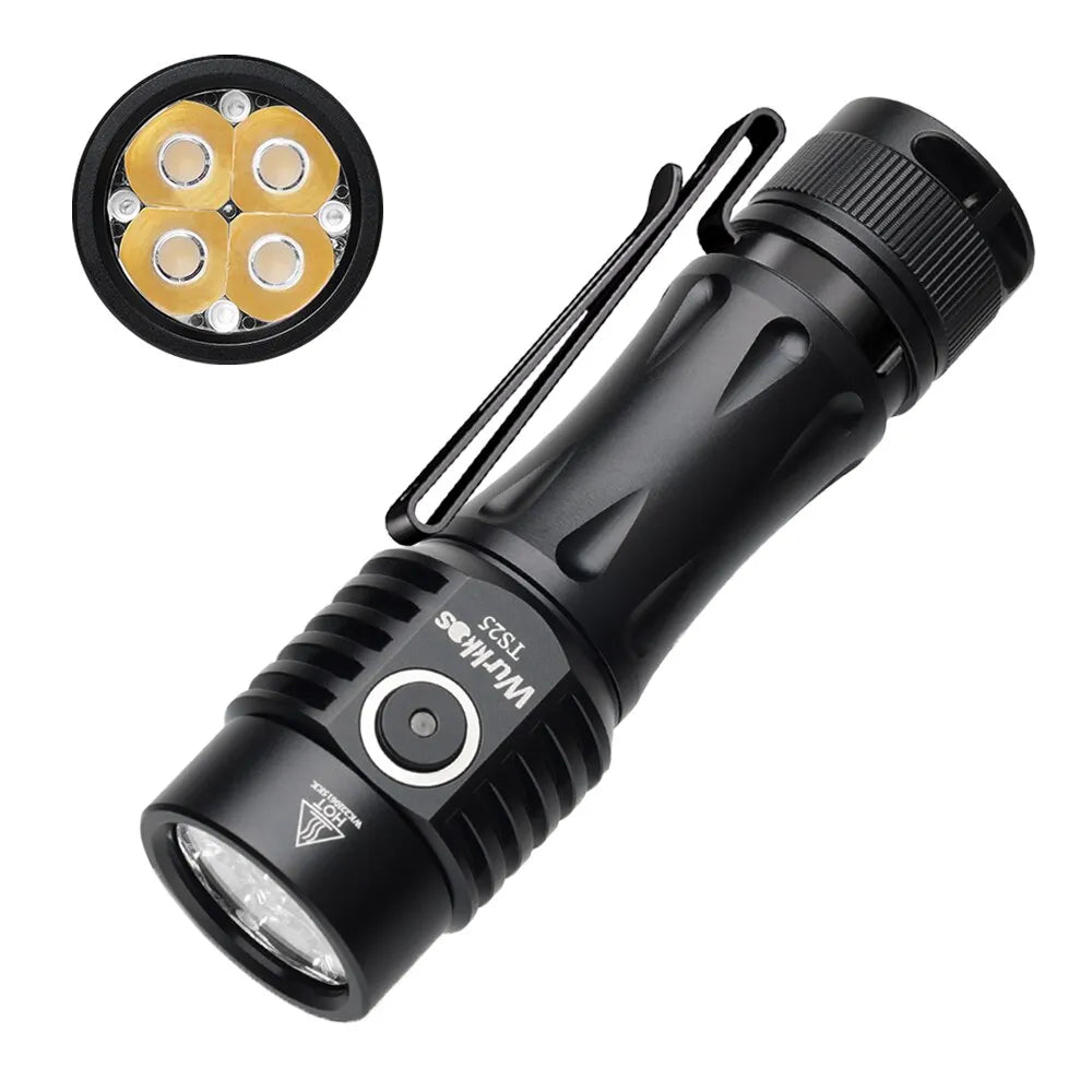 Portable hiking stove-New Release Wurkkos TS25 Powerful 4000lm EDC 21700 Flashlight Quad TIR Optic With Multi Color Aux LEDs Anduril 2.0 UI USB C Char