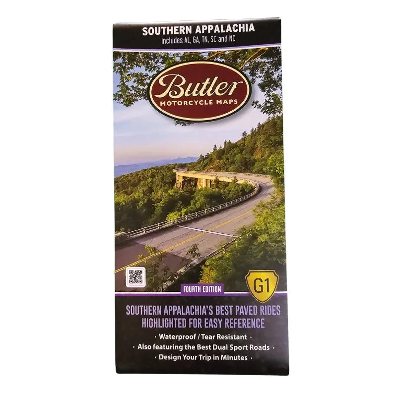 Foldable water jug-Butler Maps | Southern Appalachia G1 Map (AL, TN, NC, SC, GA)