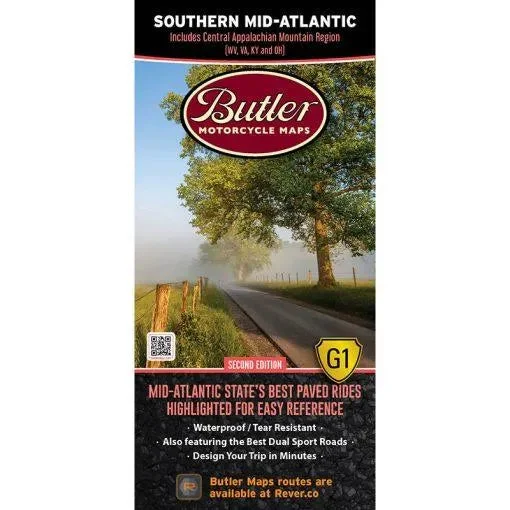 Rechargeable LED flashlight-Butler Maps | Southern Mid-Atlantic States G1 map