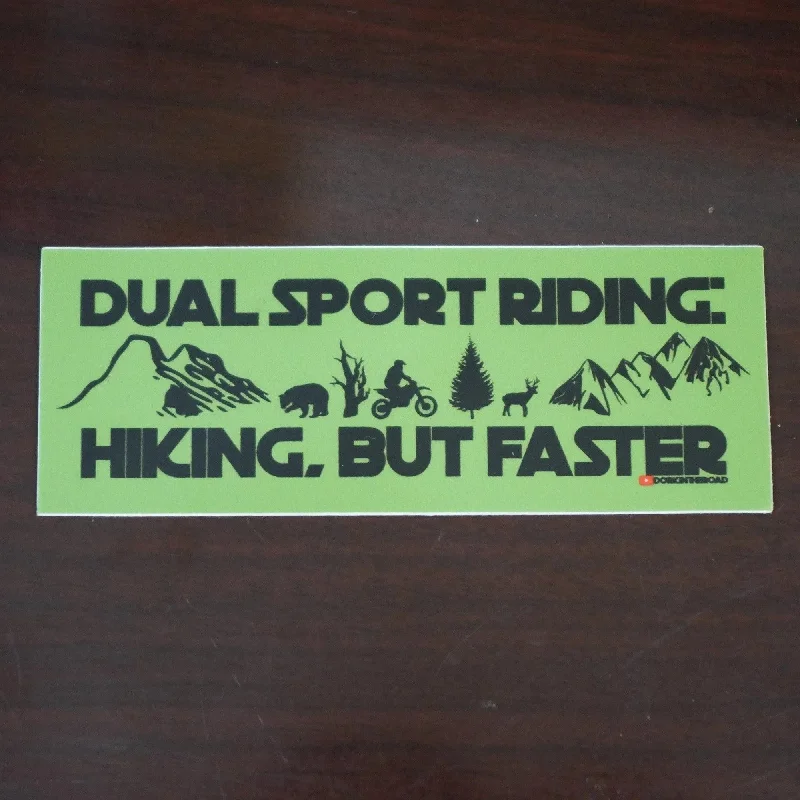 Quick-dry camp shoes-Dork in the Road Dual Sport Riding Sticker