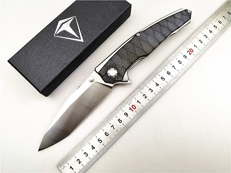 All-weather hiking pad-Kesiwo KH06 Black-Shark Blade G10 Handle Survival Knife