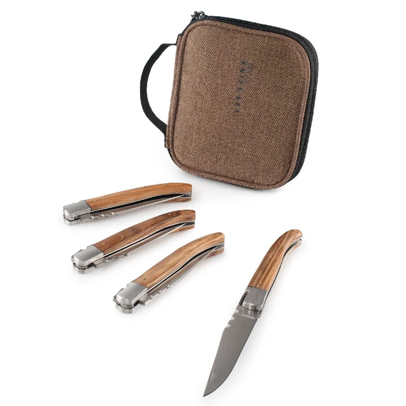 Anti-fatigue camping shoes-Rakau Folding Steak Knife Set