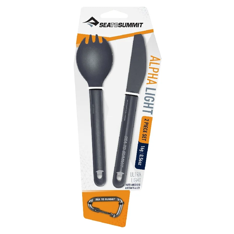 Anti-fatigue camping boots-Sea to Summit Alpha Light Spork and Knife Set